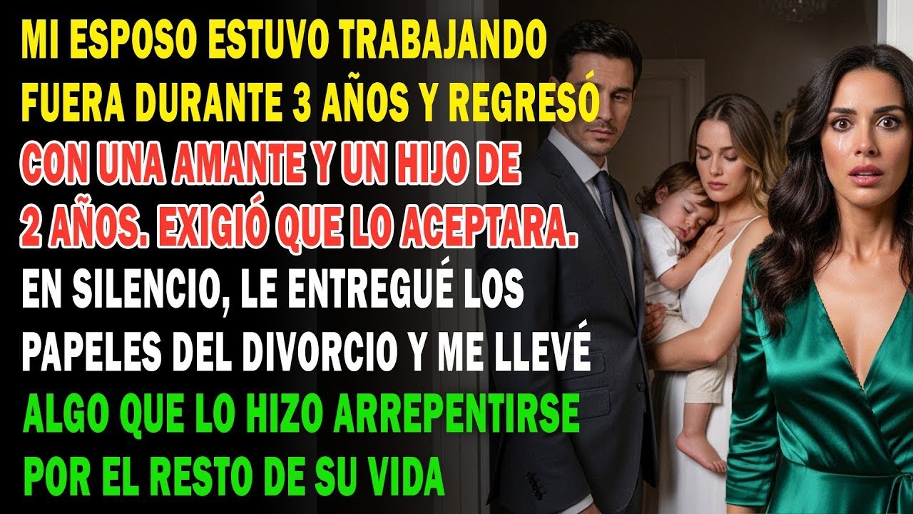 Mi Esposo Regresó Después De 3 Años De Trabajo Fuera, Con Una Amante Y Un Hijo. Entonces Yo...😡