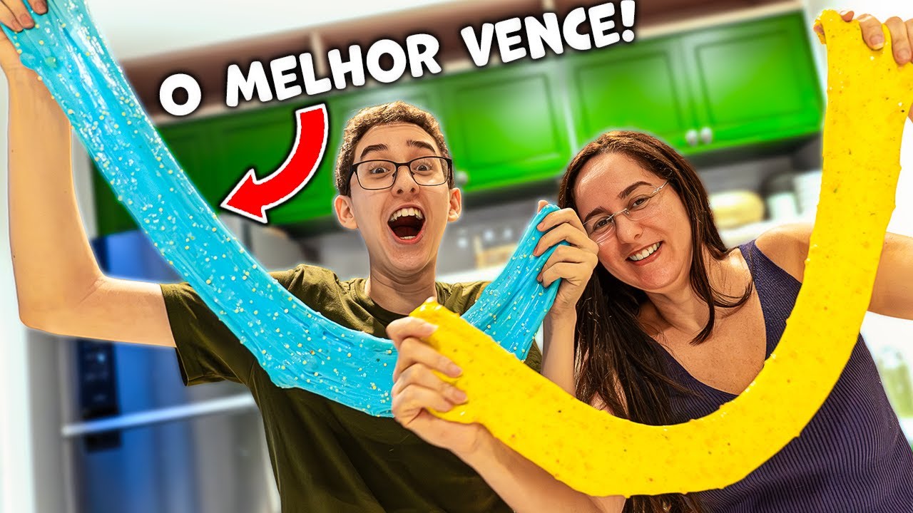 DESAFIO DE SLIME - O ultimo foi MONSTRUOSO 😱 (Experiência Divertida em Família!)