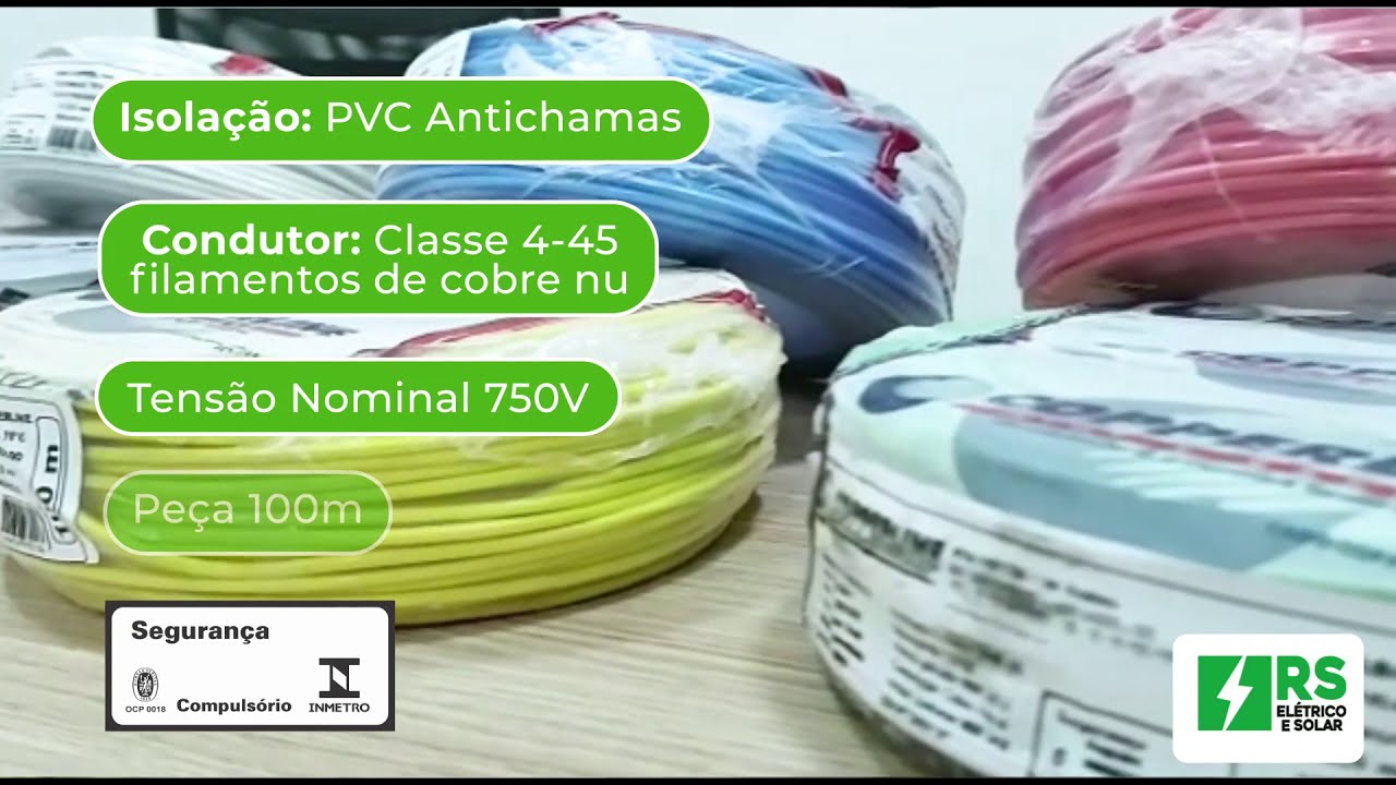 Cabo Isolado Flex&iacute;vel 2,5mm2 750V Copperline