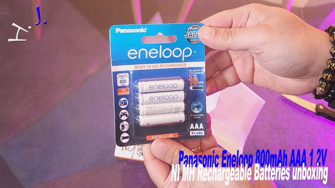 Akumulatory Panasonic Eneloop 800mAh AAA 1 2V NI MH 🔋rozpakowywanie