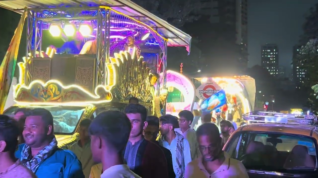 Eid e Gausiya Juloos 🕌 11vi Sharif Mumbai 2025 | Dongri | Worli Lotus | Md Ali Road | 