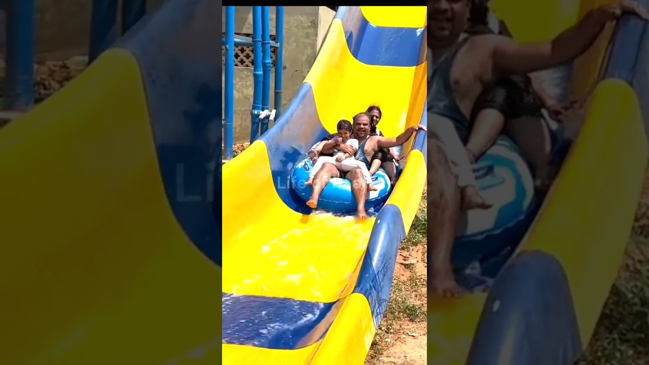 😱 Family water ride at VGP universal kingdom Chennai💢💯 #shorts