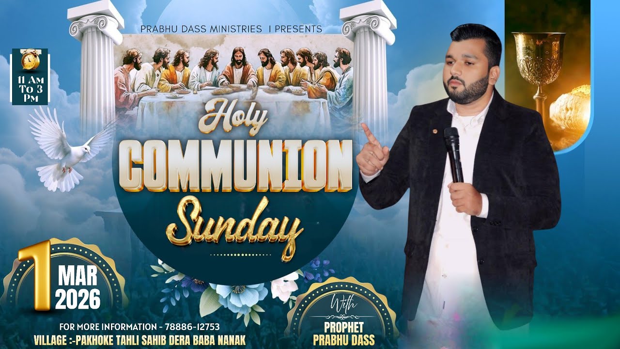 ***HOLY COMMUNION SUNDAY PRAYER  MEETING*** ( 1- MARCH - 2026 ) BY/ PROPHET PRABHU DASS JI
