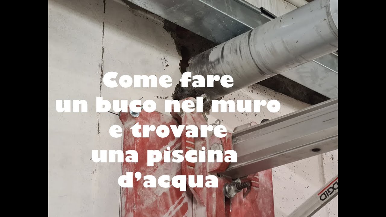 Come fare un buco nel cemento armato con una carotatrice.