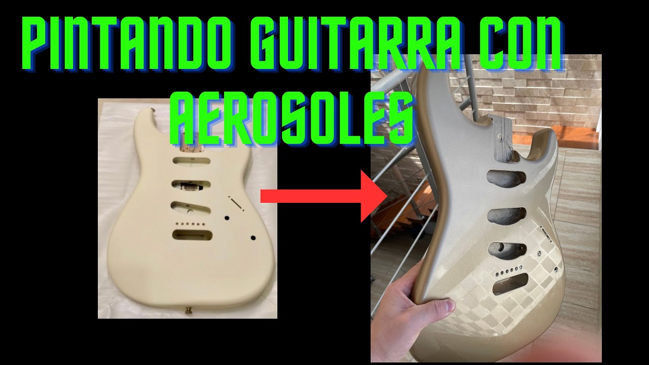 Pintando Guitarra con Aerosoles!!