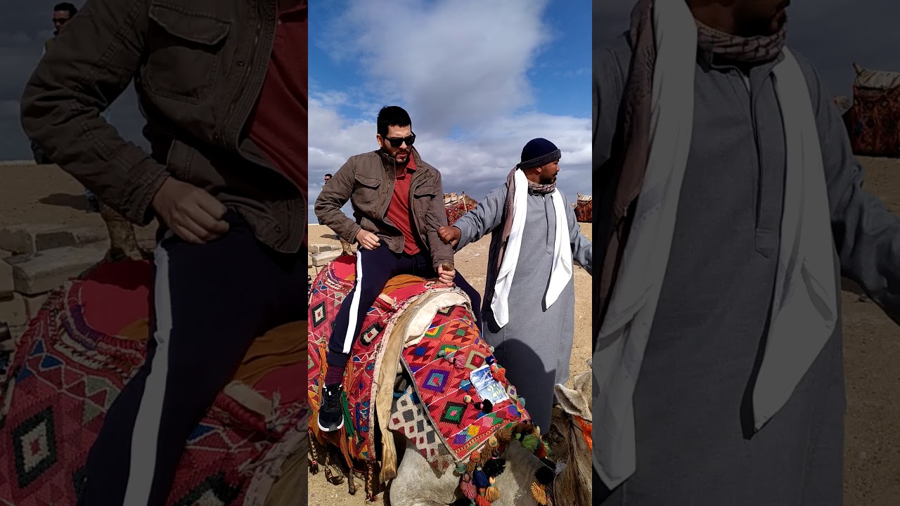 #egypt #egypttravelcc #travel #cairo #vacation riding camel around the desert pyramids