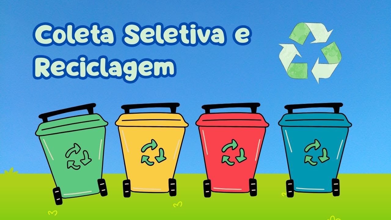 Quais as Cores das Lixeiras da Coleta Seletiva? Como Fazer Reciclagem? | Meio Ambiente Infantil