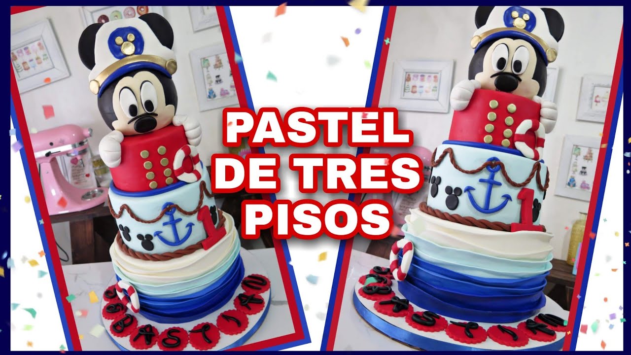 CÓMO ARMAR Y ASEGURAR UN PASTEL DE TRES PISOS |PASTEL DE FONDANT DE MICKEY MOUSE| NANCY BAJO ♥