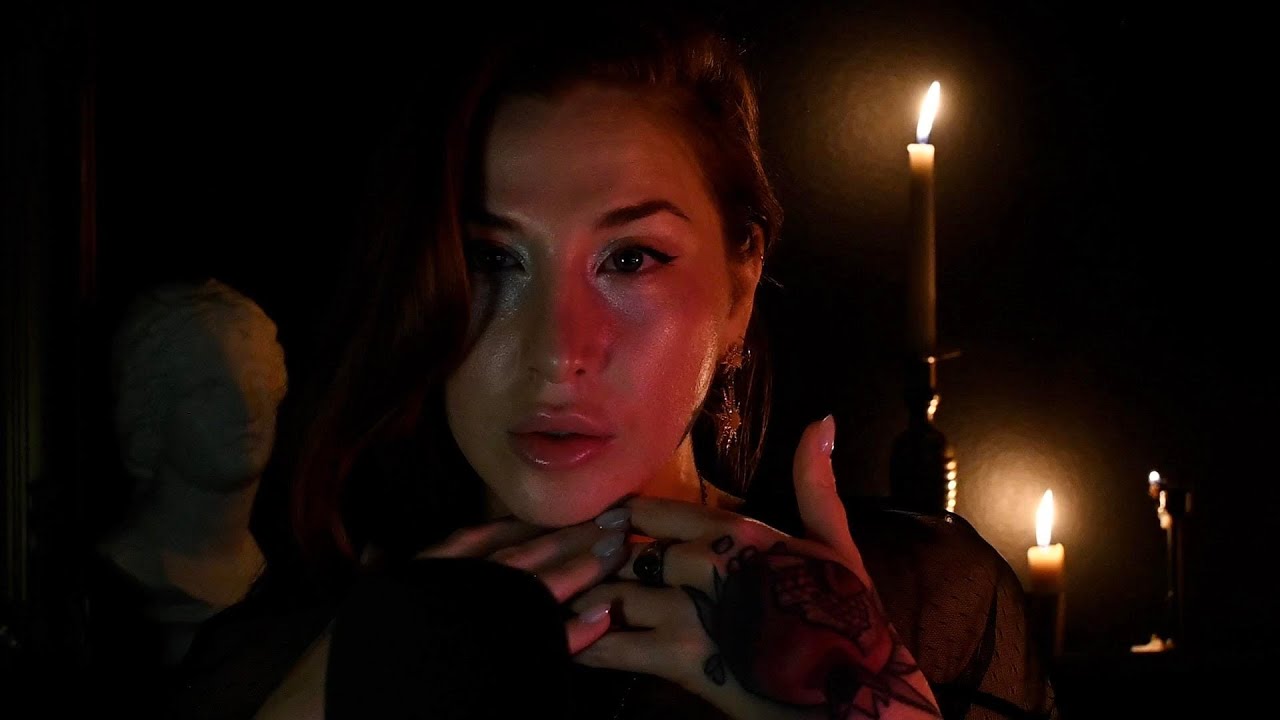 ASMR Dark Academia - Whispers in Latin (soft spoken, face touching, hand movements)