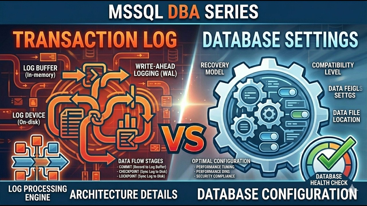 Part 3.2- Transaction Log Architecture & database settings.