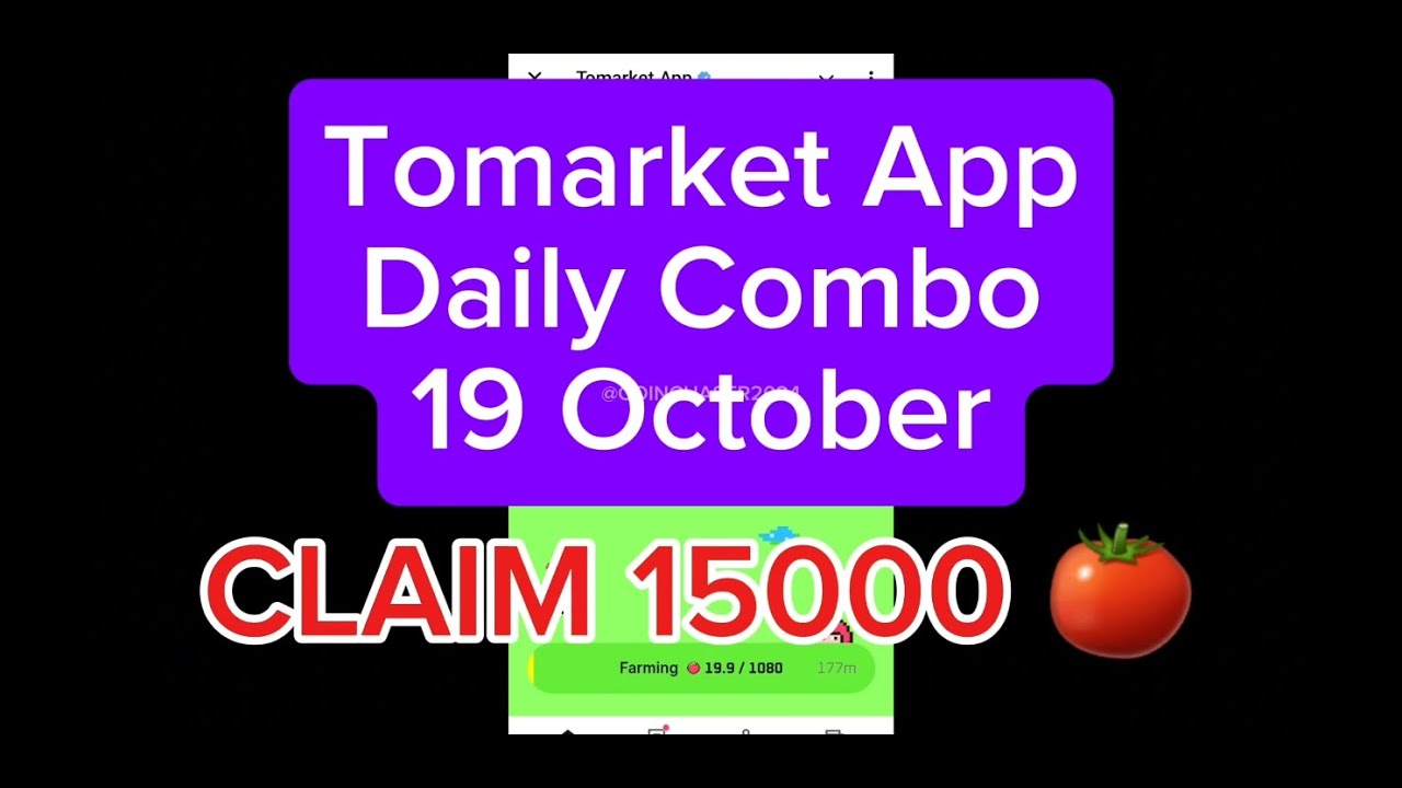 Tomarket App Daily Combo 19 October Claim 15000 TOMA|Tomarket Daily Combo Today #tomato #tomarketapp