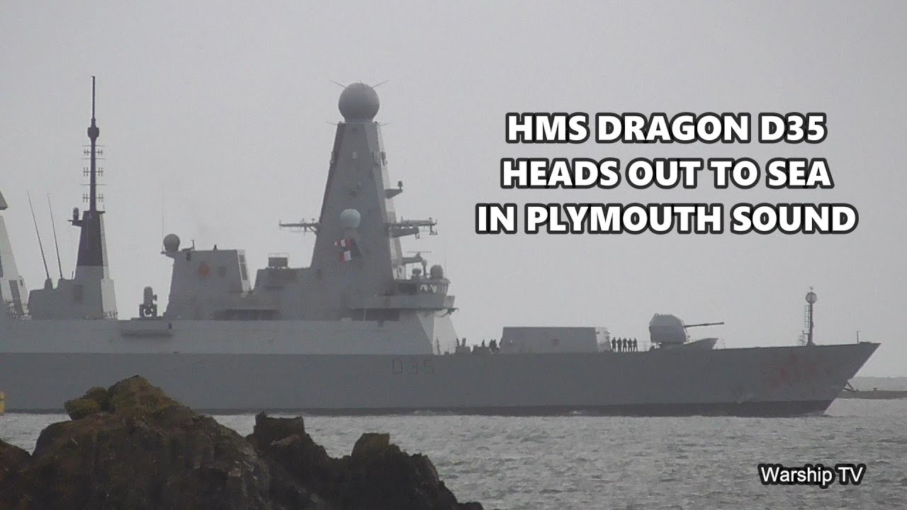 HMS DRAGON D35 IN PLYMOUTH SOUND AND HEADS OUT TO SEA 16th September 2025