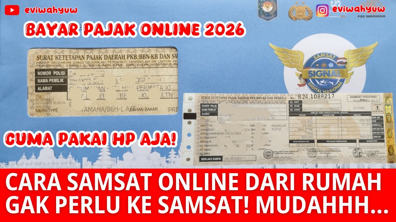 CARA BAYAR PAJAK KENDARAAN ONLINE DENGAN APLIKASI SIGNAL CARA SAMSAT STNK ONLINE 2026 SAMSAT ONLINE