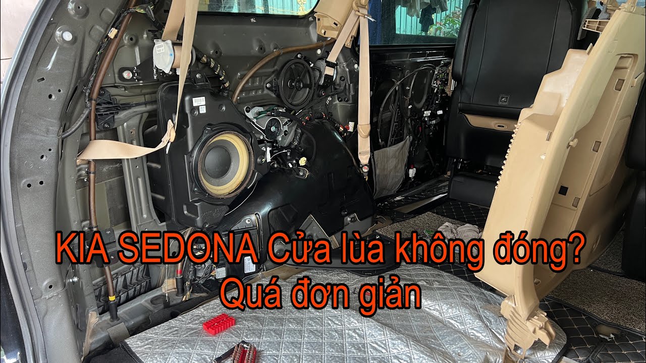 Sửa cửa lùa KIA SEDONA không đóng lại được, đóng lại không sát không tốn 1 đồng