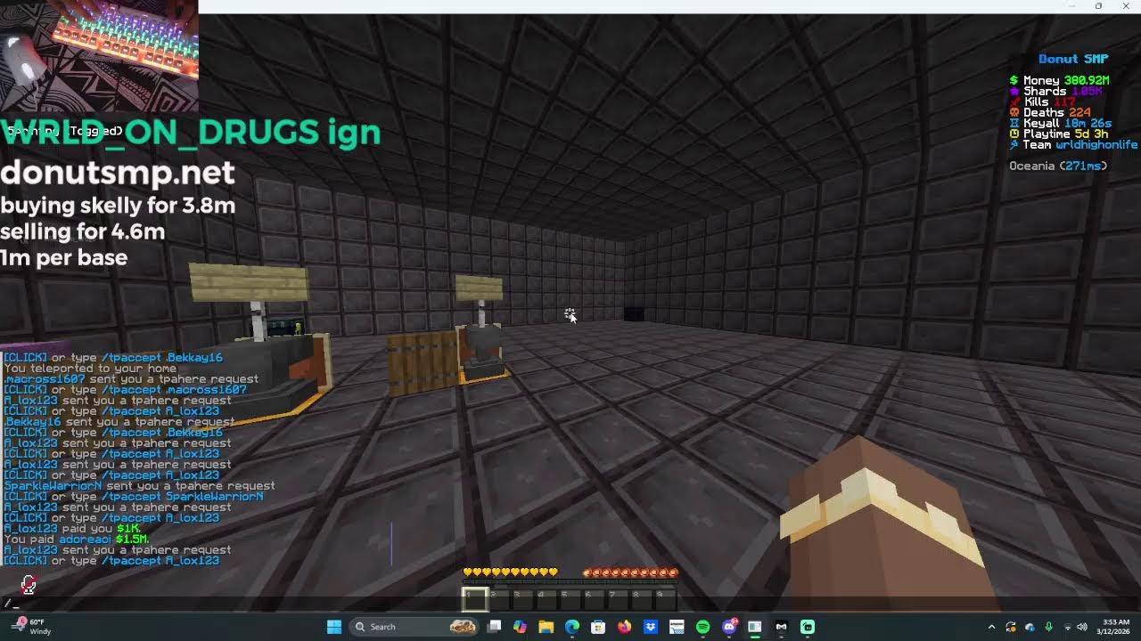 DONUTSMP chilling and gambling