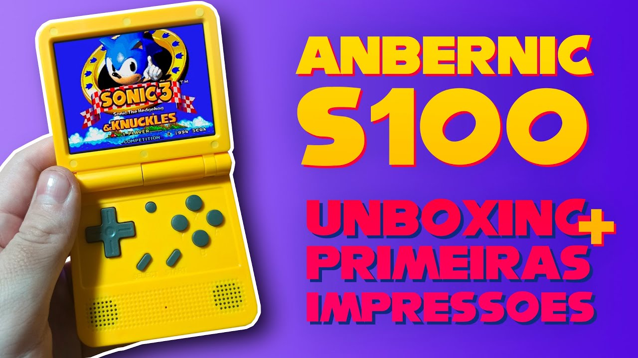 ✅ PORTÁTIL MICRO QUE CABE NO BOLSO - ANBERNIC S100 / POWKIDDY V90 - UNBOXING E PRIMEIRAS IMPRESSÕES