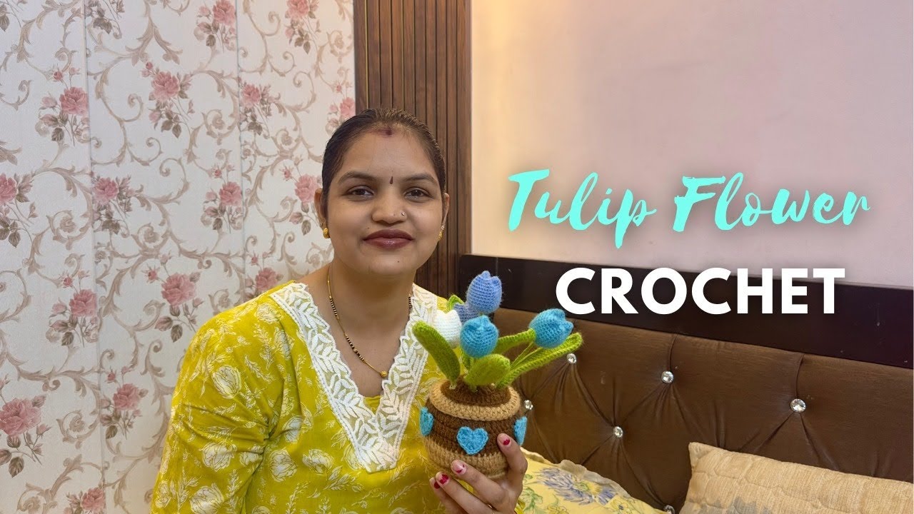 Part 2 : How to Crochet a Mini Tulip Pot | Crochet Tutorial | India US Term | for Advanced Beginner