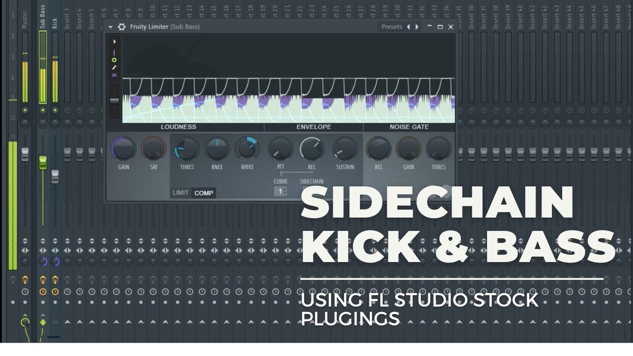 HOW TO SIDECHAIN KICK & BASS USING FL STUDIO STOCK PLUGINS | FL STUDIO TUTORIAL