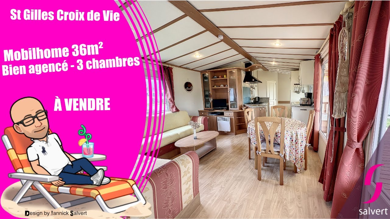 Mobilhome bien agencé - 3ch - St Gilles Croix de Vie