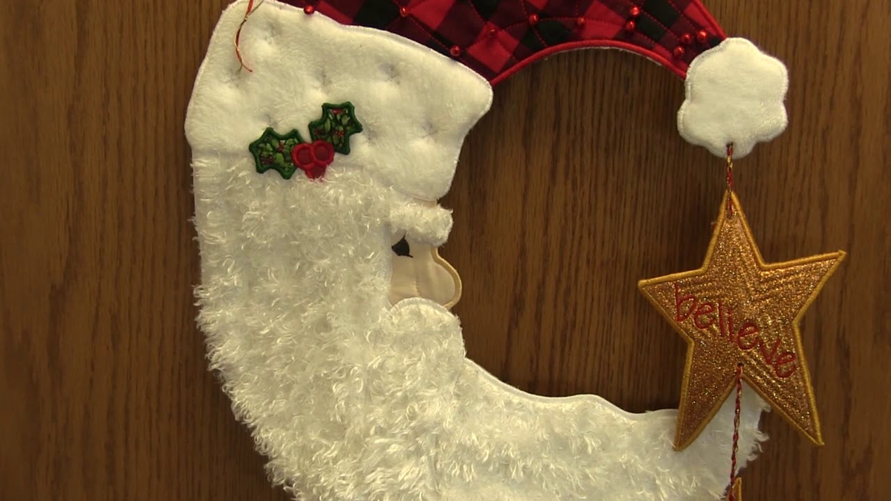 Embroidery.com Project Video featuring Crescent Santa by PJ Designs.