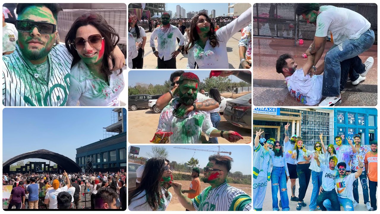 Happy Holi 2024❤️😍 | Chandigarh Spcl Holi😎 | Pehli Wari Sab Ne Ikthe Holi Kheli🤭❤️|Ankush Thakur|