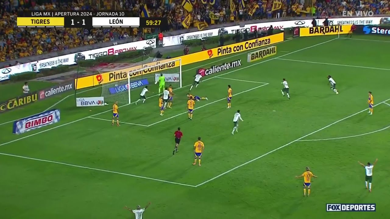 😲🙌 &iexcl;GOL DE STIVEN BARREIRO! | Tigres 1-2 Le&oacute;n | #foxligamx