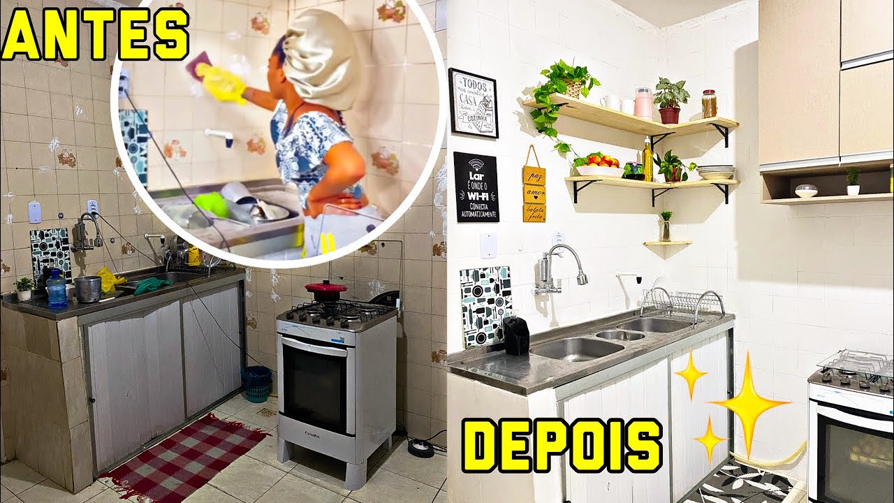 REFORMANDO MINHA COZINHA SUPER ANTIGA *inacreditável* 😱