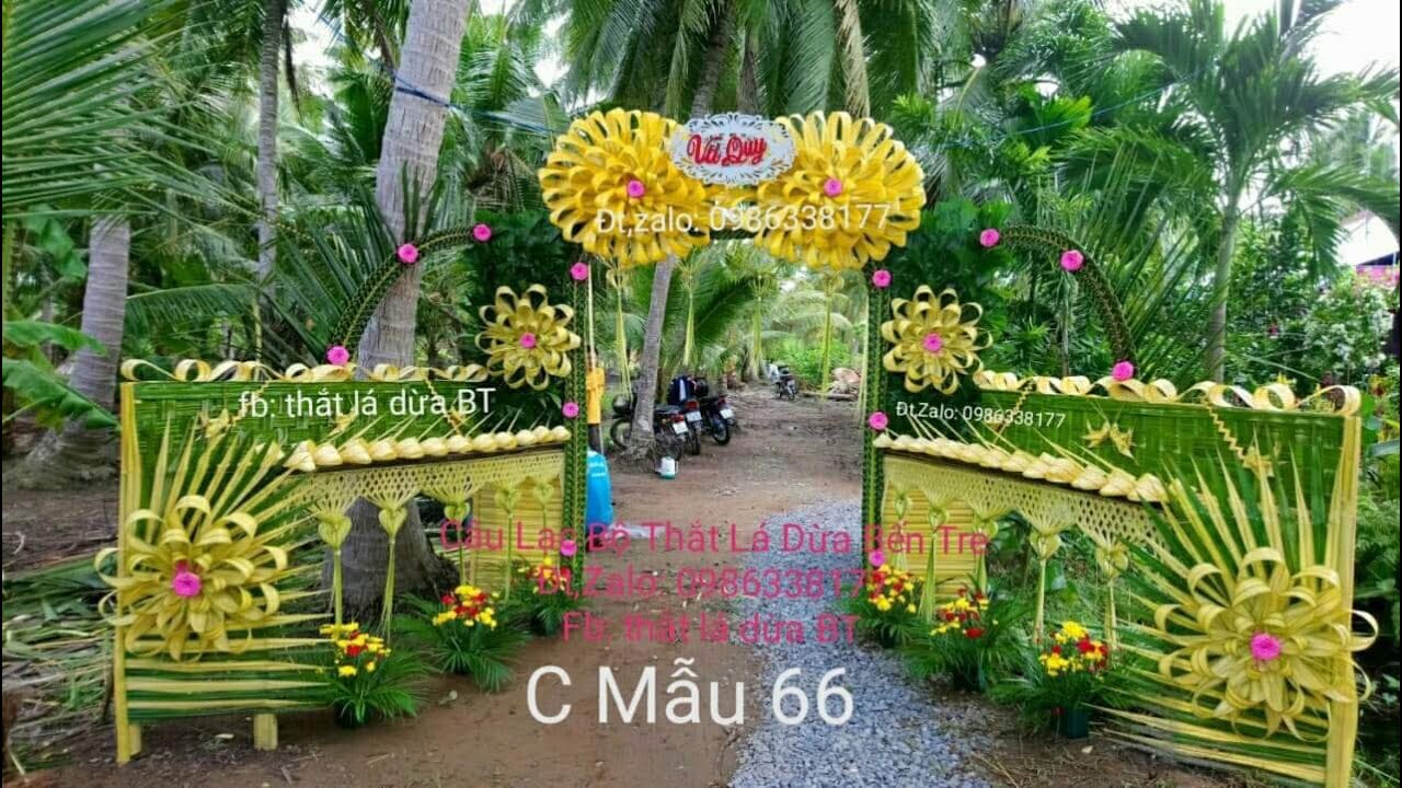 Tổng hợp hình cổng lá dừa đẹp ở Miền Tây [Thắt Lá Dừa Nét Việt]