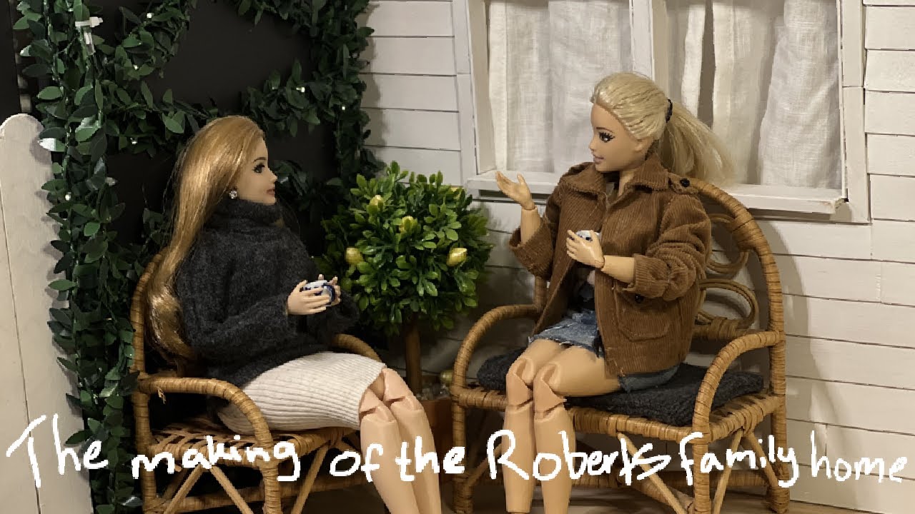 Barbie -  The Making Of A Roombox Ep: 2  The Roberts Family Home DIY Barbie doll roombox