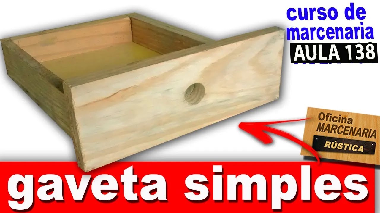 Como fazer gaveta de madeira diy marcenaria rustica gaveta de madeira curso de marcenaria #diy
