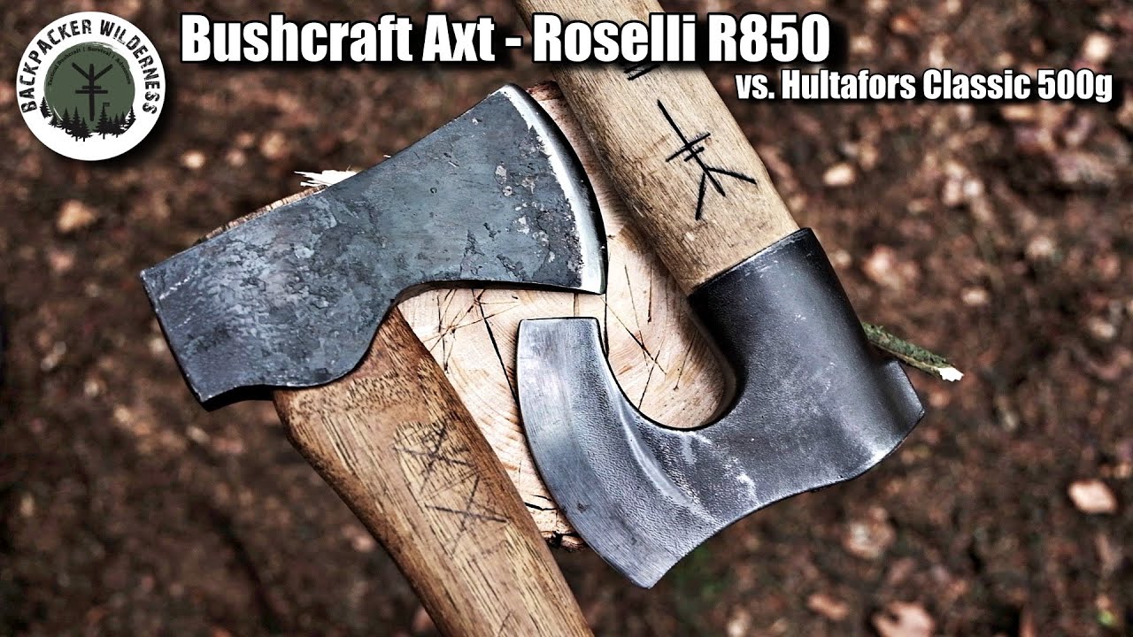 Meine Erfahrung mit der Roselli R850 Bushcraft Axt - im Vergleich mit der Hultafors Classic 500g -