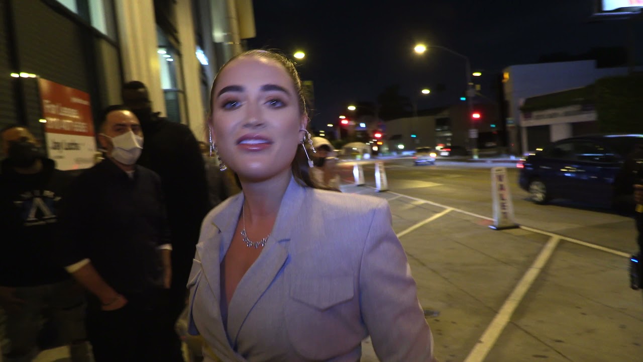 Georgia Harrison and Vas Morgan arrive at Catch for dinner
