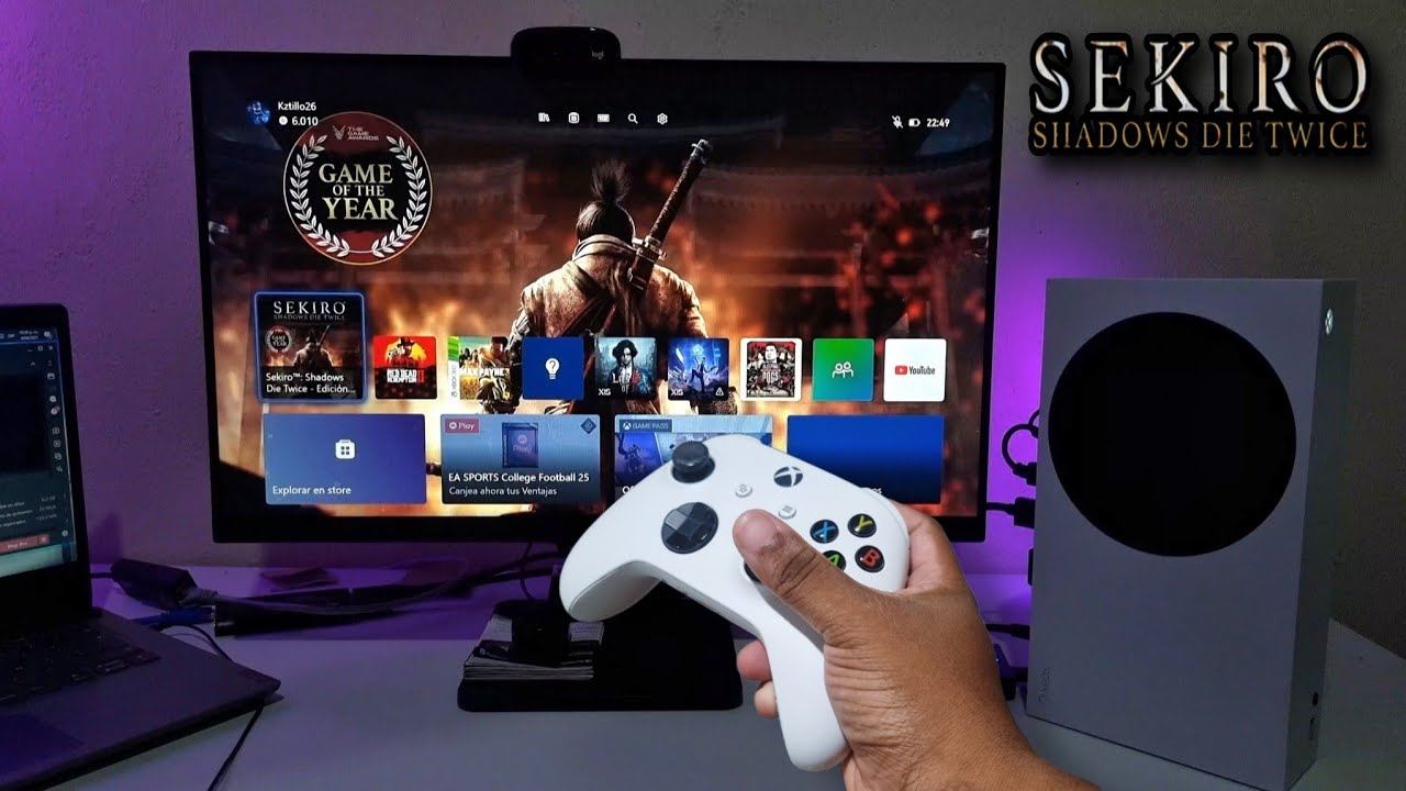 😍 SEKIRO: Shadows Die Twice una obra de Arte en Xbox Series S + LG 24MR400B (Gameplay pov)