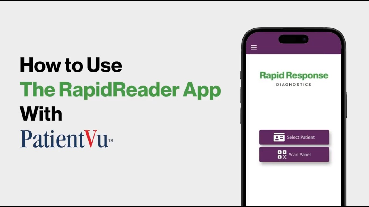 Как использовать приложение RapidReader с PatientVu™