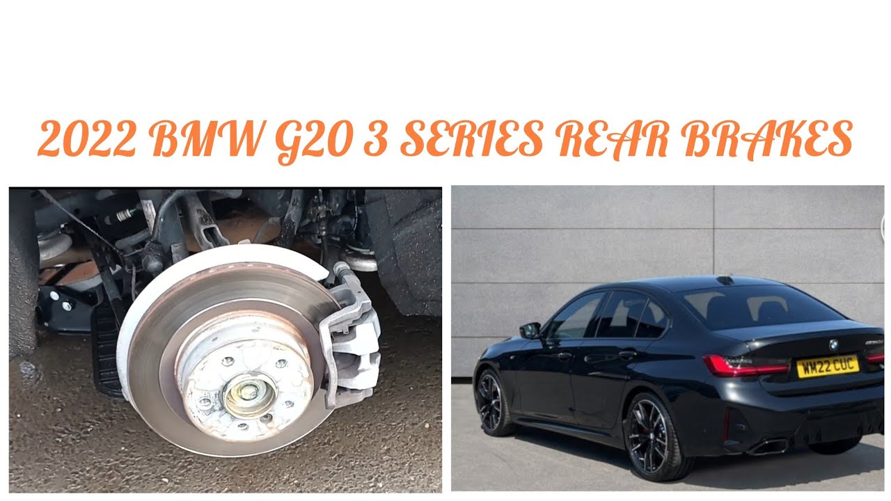 2022 BMW 320i G20 Rear Brake Pads With EPB Electric Parking Brake Caliper 3 Series