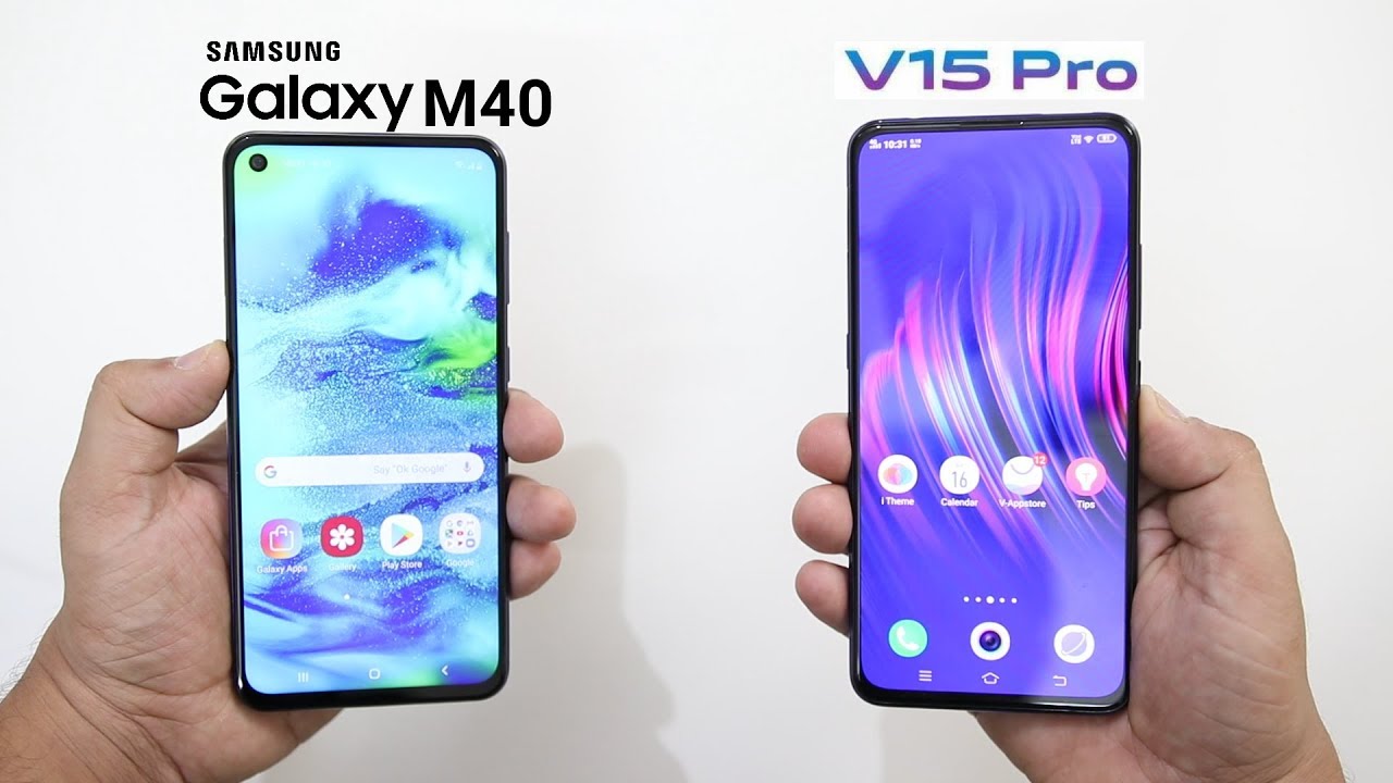 Samsung Galaxy M40 Vs ViVO V15 Pro SpeedTest And Camera Comparison