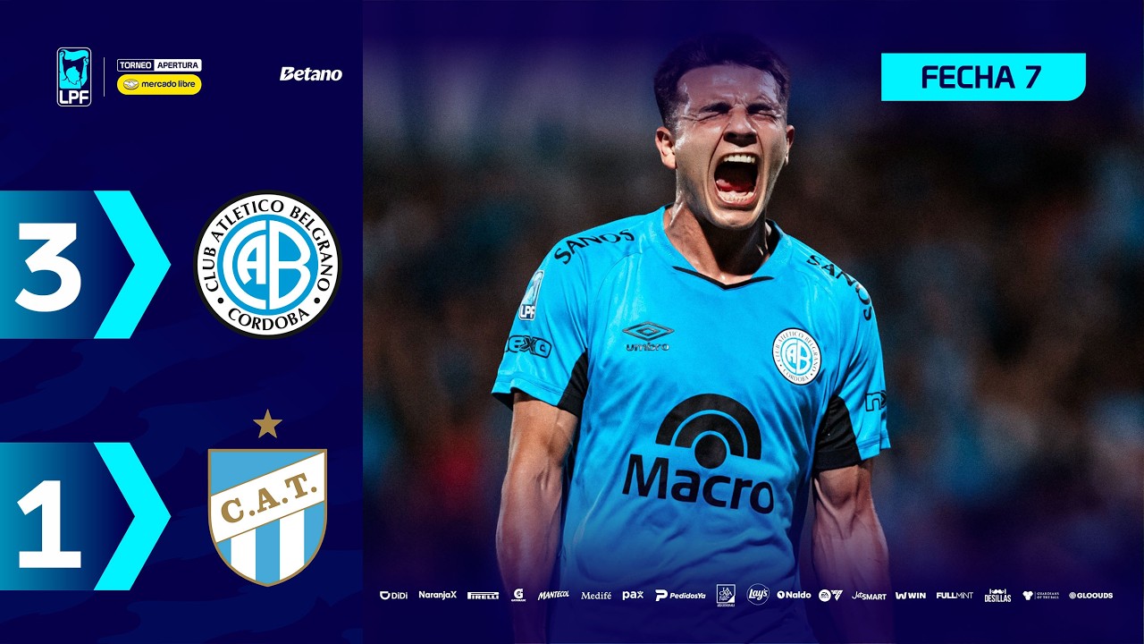 BELGRANO 3 - 1 ATL&Eacute;TICO TUCUM&Aacute;N | Resumen del partido | #TorneoMercadoLibre 2026 🏆