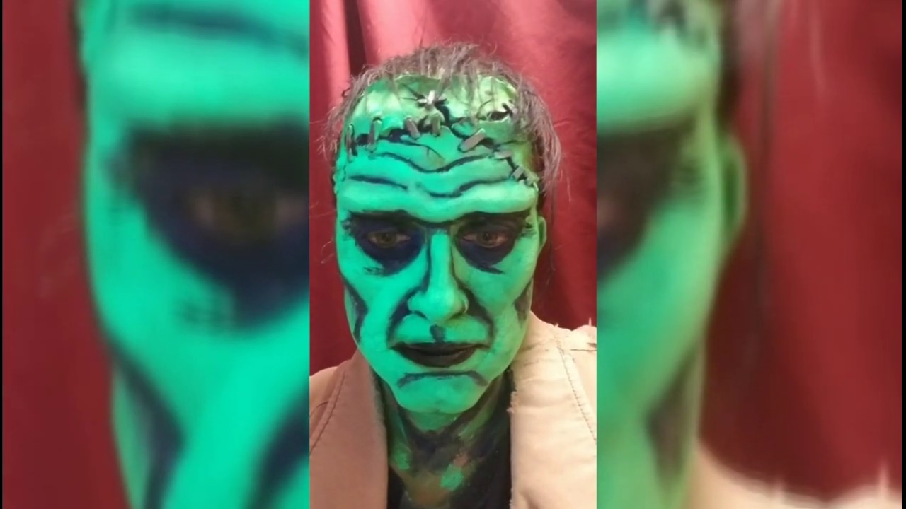 UV Reactive makeup fun Frankenstein demo