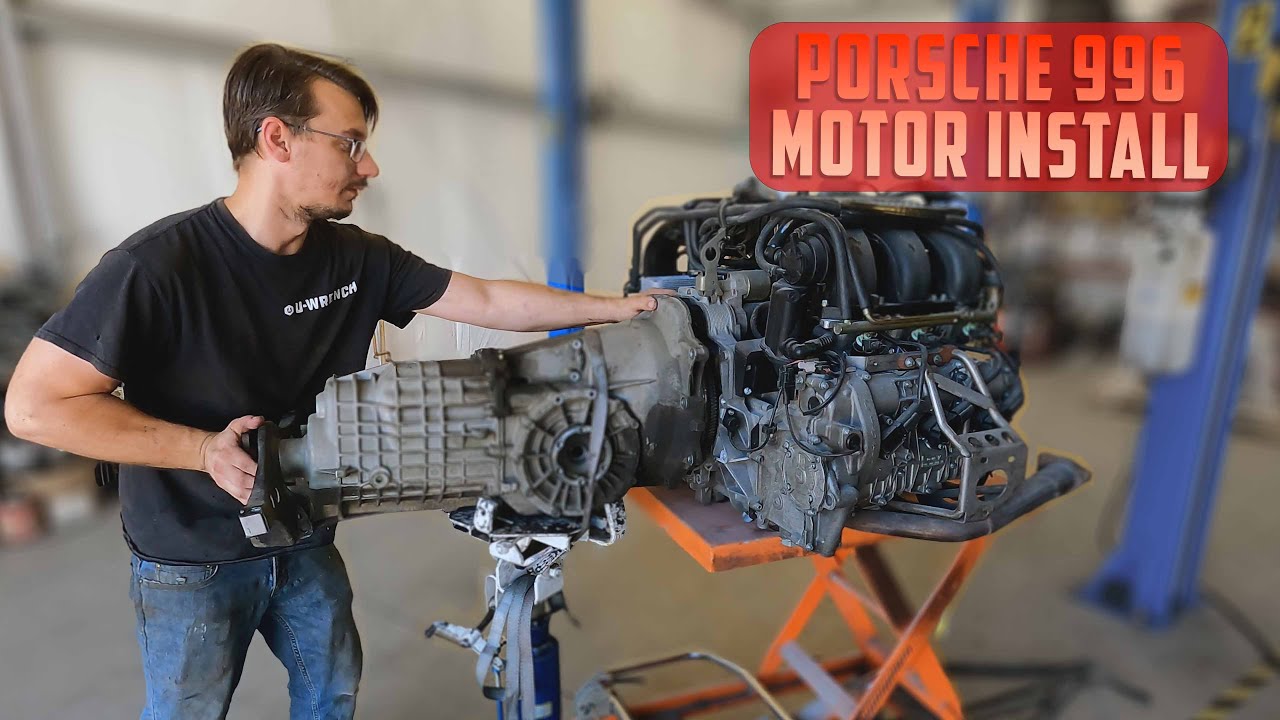 Установка двигателя Porsche 996
