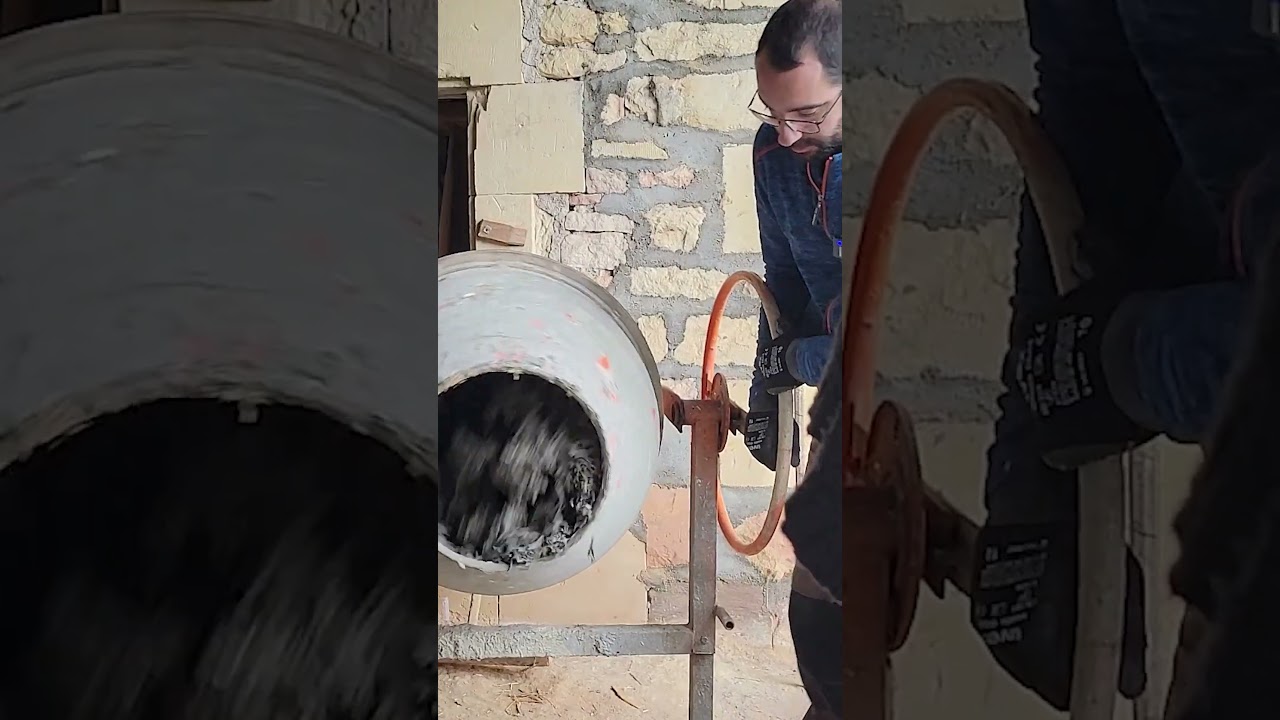 ASMR Chaux chanvre 🫣 #autoconstruction #asmrvideo