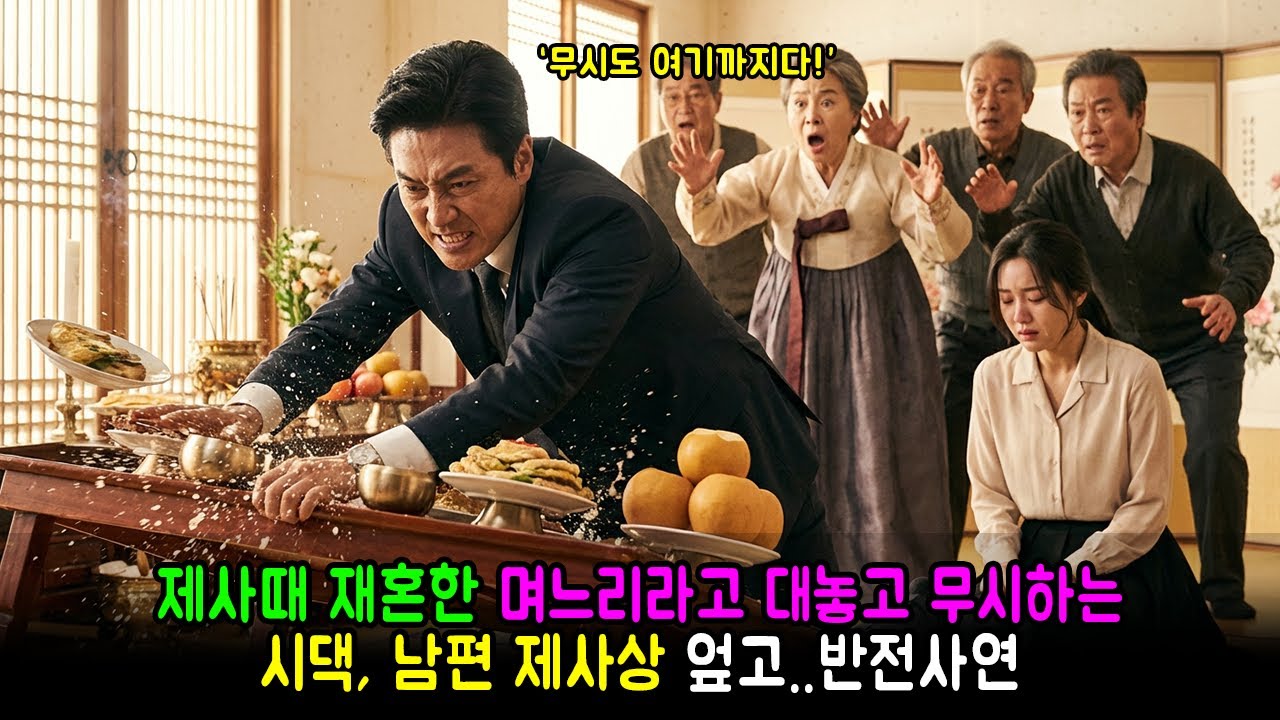 제사때 재혼한 며느리라고 대놓고 무시하는 시댁, 남편 제사상 엎고..반전사연 | 감동사연 | 노후사연 | 막장사연