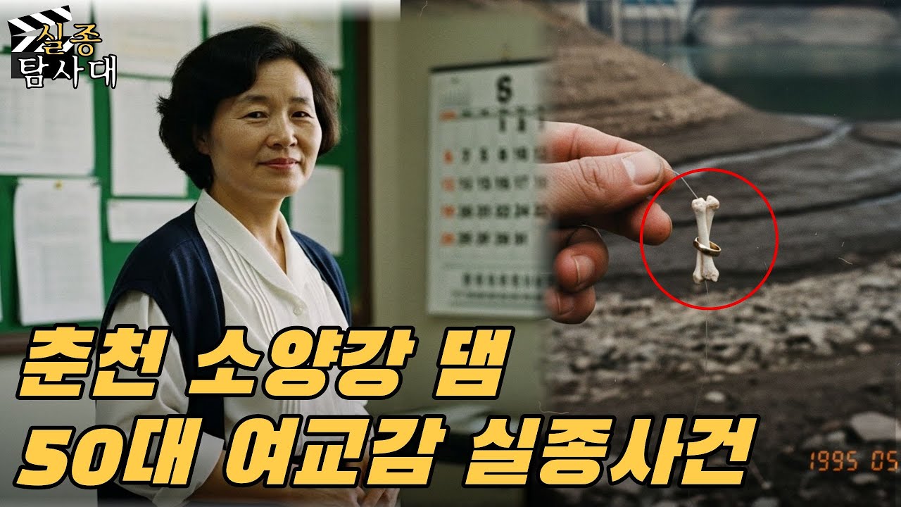1995년 춘천 소양강댐 50대 여교감 실종사건... 10년 뒤, 낚싯줄 끝에 매달려온 '손가락 뼈'와 '금반지'가 밝혀낸 소름돋는 진실