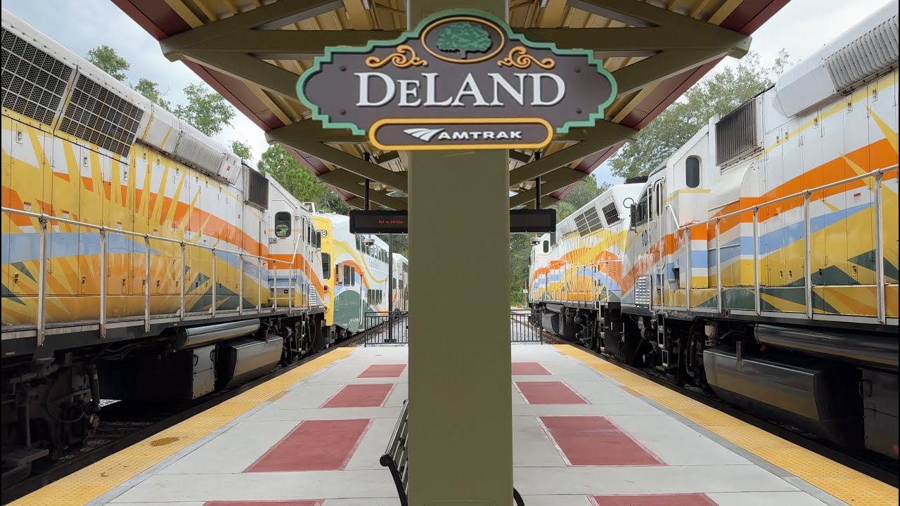 SunRail BREAKS DOWN at NEW DELAND STATION! Double Header, Hurricane Delays, Amtrak Dash-8 and More!