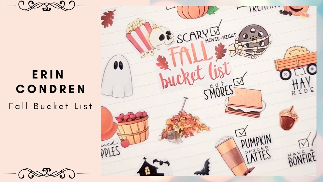 FALL BUCKET LIST | Erin Condren Dashboard Setup