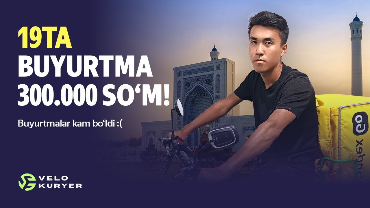 19 ta buyurtma bilan 300 000 so'm topdim. Bugun buyurtma kamroq bo'ldi. Yandex yuk tashish tarifi