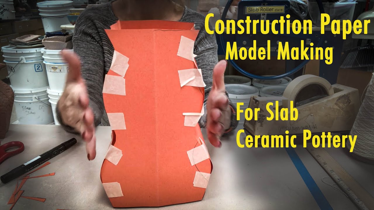 Using Construction Paper to Build a Model or Mock-Up Prototype for Slab Ceramic Pottery
