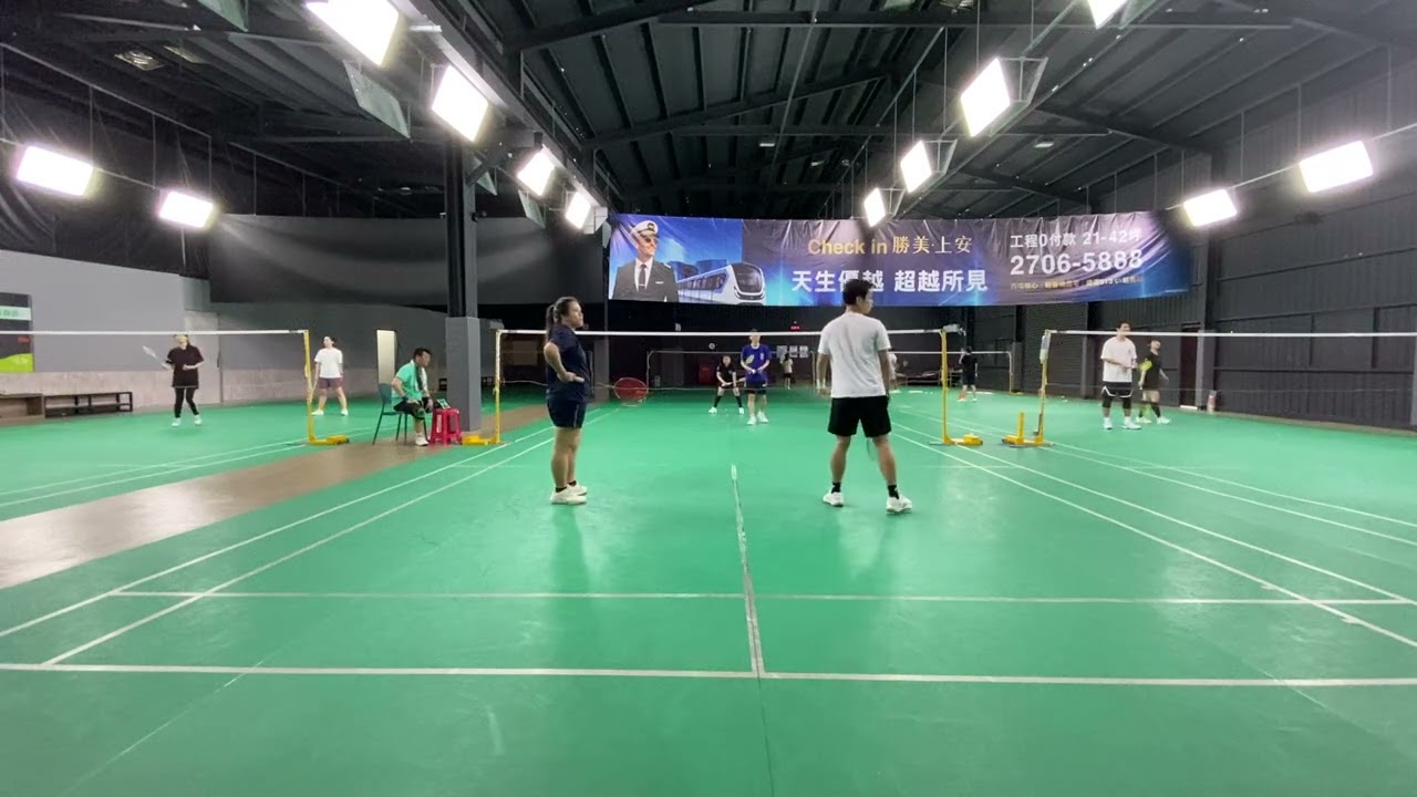 2/27 K歌盃Game 24 強哥蕙君 21 : 16 小舞🇵🇭James #混雙 #福雅羽球會館1號場地 #badminton 