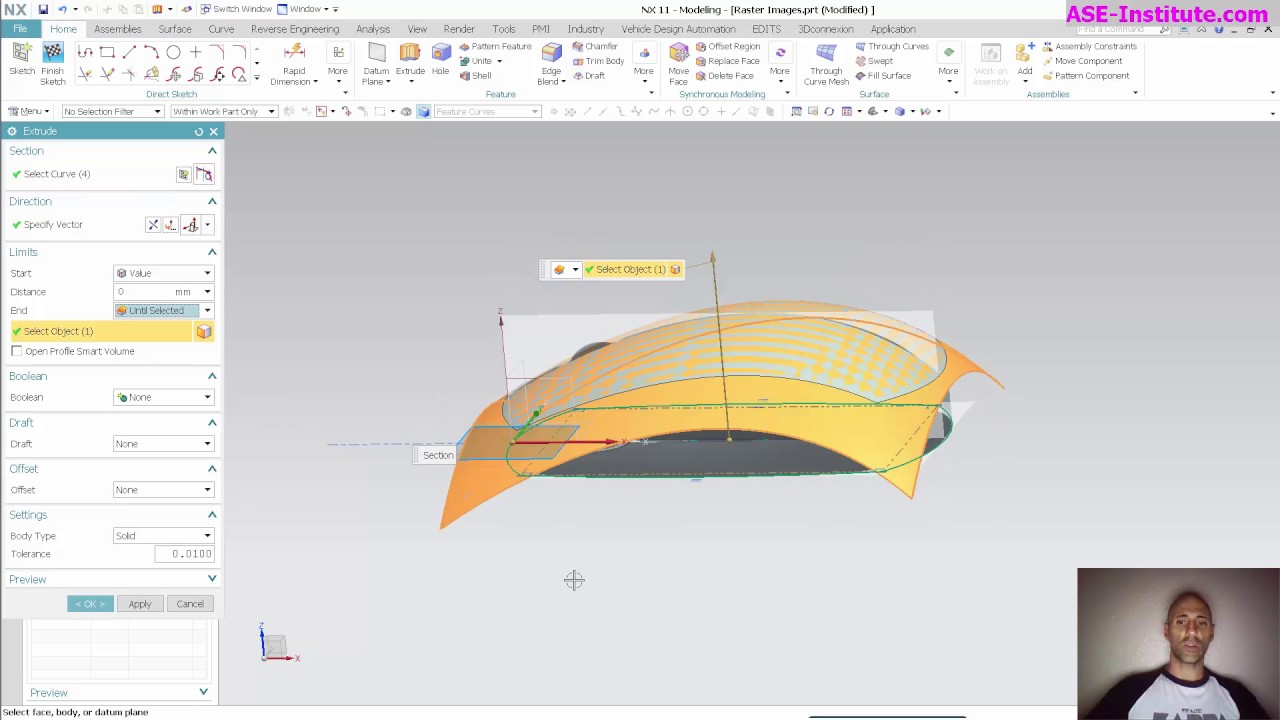 Designing from a Raster | Siemens NX 11
