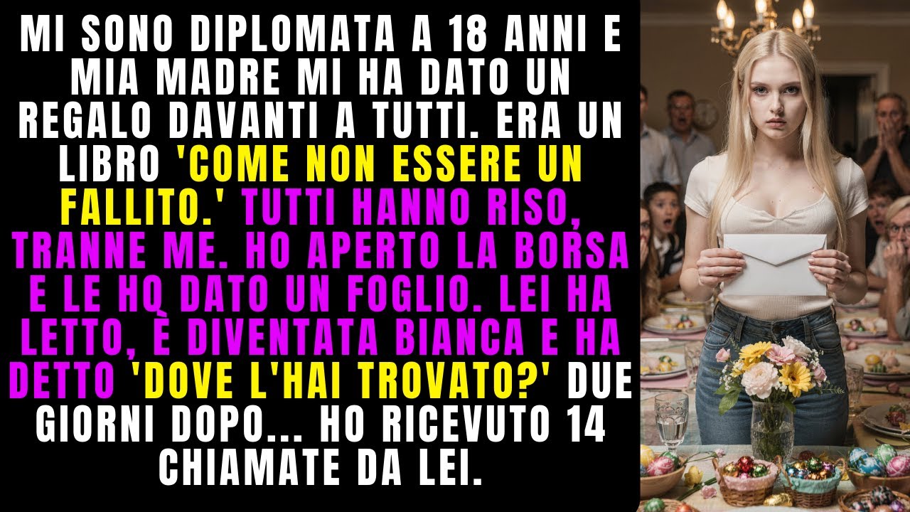 Il regalo di mia madre era un libro 'Come non essere un fallimento.' Han riso — Aprii la borsa e