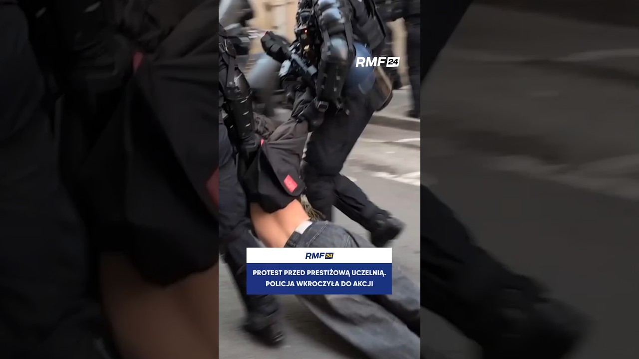Protest at prestigious university. Police intervene